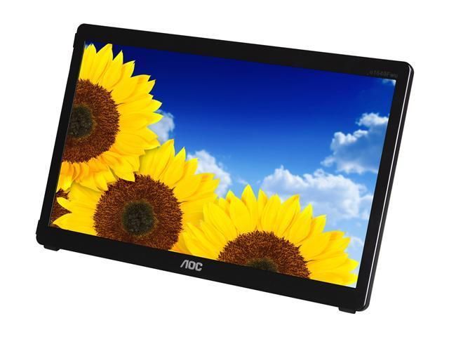 AOC e1649Fwu Black 16 (15.6 viewable) 16ms USB Powered WLED Backlit 