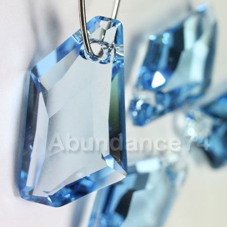 Swarovski Crystal 6670 24mm Aquamarine de Art Pendant