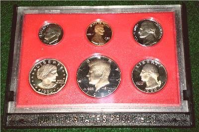   United States PROOF Set S.B. ANTHONY Dollar KENNEDY Half 