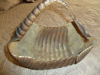 Vintage Armadillo Shell Basket Taxidermy Cabin Decor Very Nice