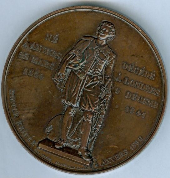 1856 Antoine Van Dyck Medal, by Leopold Wiener