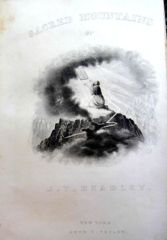 1851 Antique Sacred Bible Mountains Engravings Ararat★