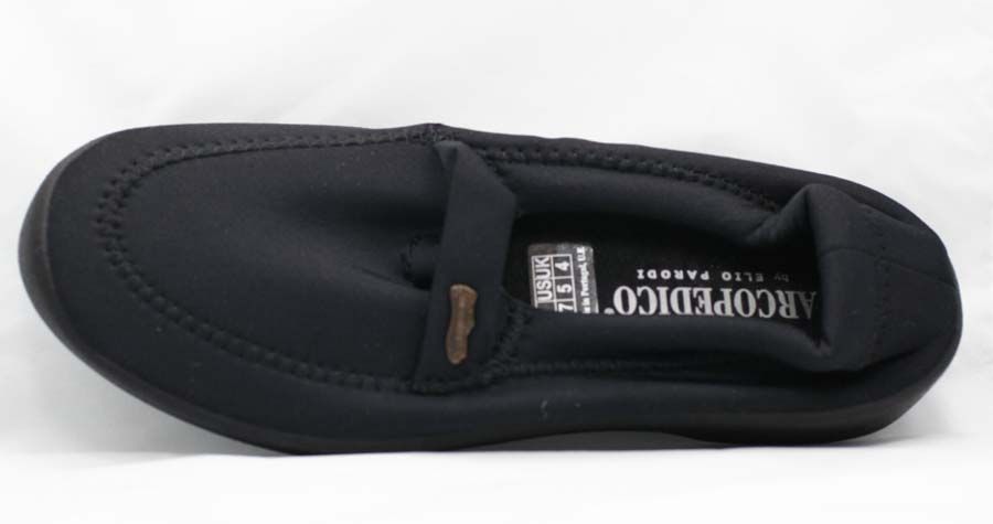 Arcopedico Elio Parodi Womens Black Classic Slip Ons Euro Size 37 US 