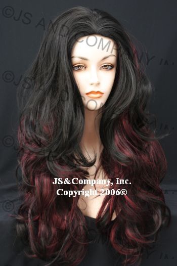 Luscious Layered Long Burgundy Wig Wigs Waah 1B 39