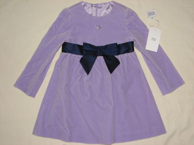 Armani Girl Purple Velvet Evening Dress 3 3A New