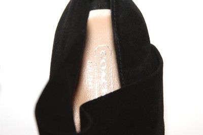 Coach A3548 Black Suede Astrid Bootie Pump High Heel Shoes US 9 5B $ 