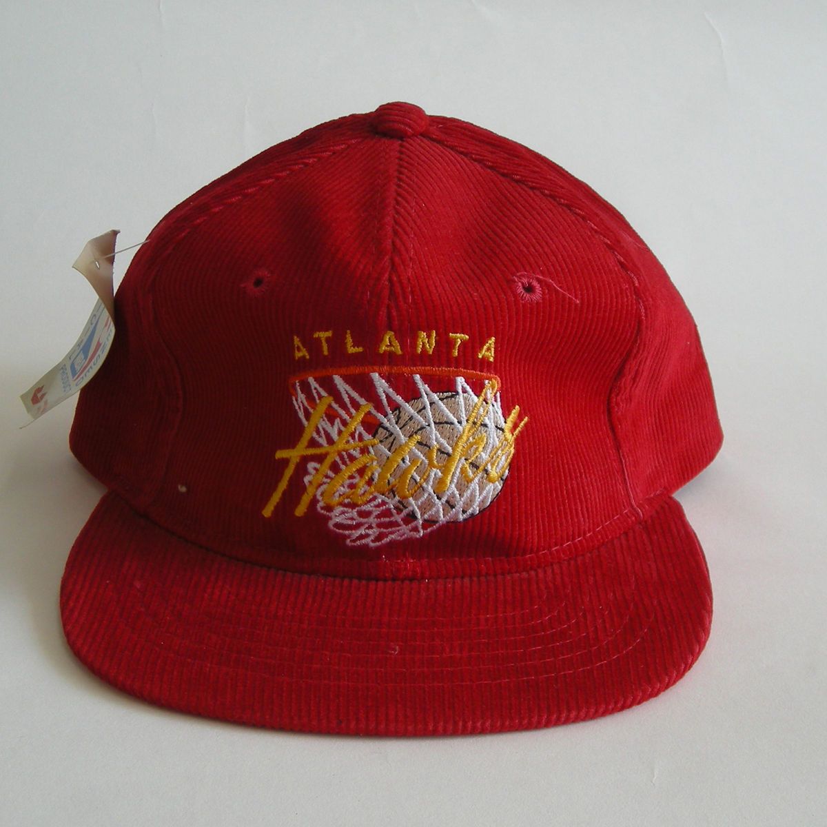 New ATLANTA HAWKS Rare Vintage Snapback Cap Hat Corduroy 80s 90s by 
