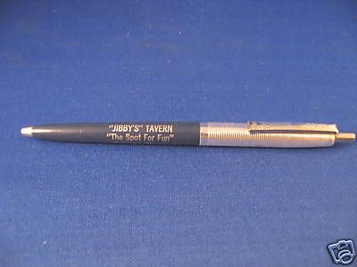 Vintage Ink Pen Jibbys Tavern Sullivan Illinois