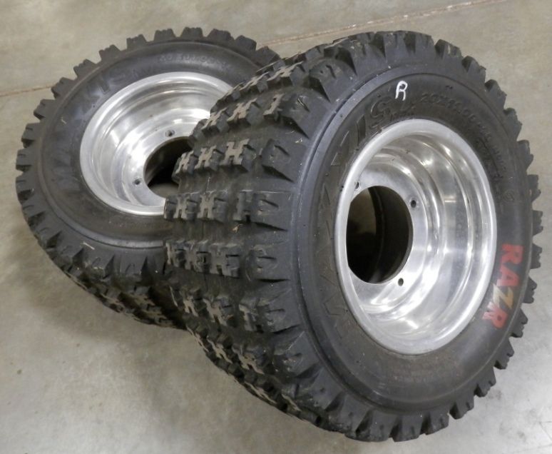 Polaris Predator Outlaw ATV Rear Wheels Tires MAXXIS RAZR 2003