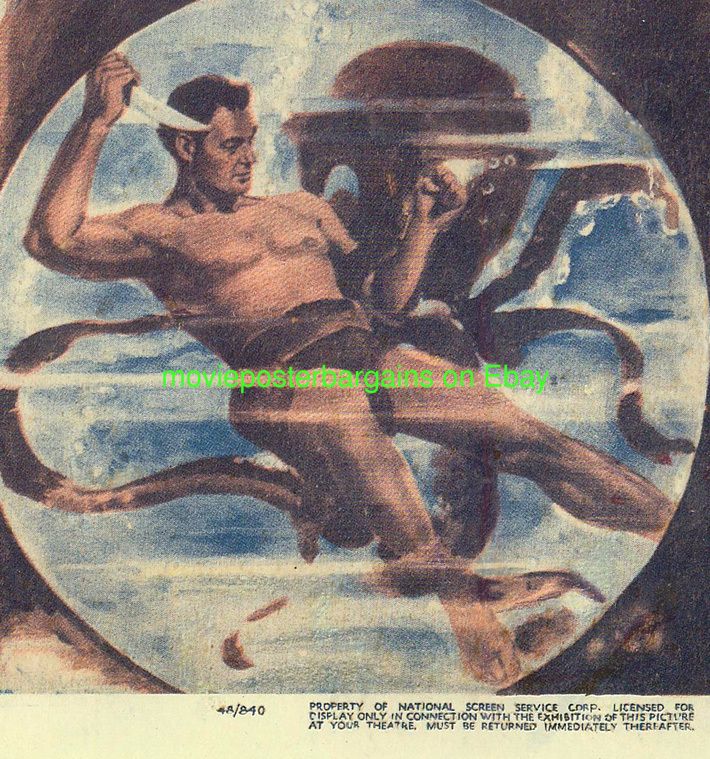 Tarzan and The Mermaids Movie Poster Window Card 1948