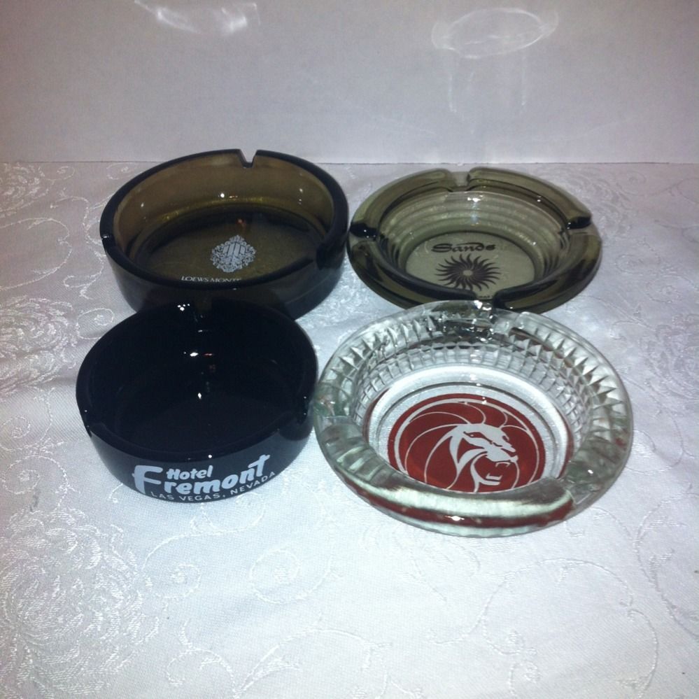 Lot Of 4 Casino Ashtrays Las Vegas Monte Carlo Sands Fremont MGM Loews 