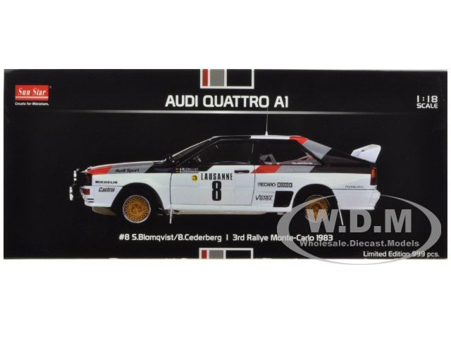 Audi Quattro A1 8 Rally Monte Carlo 1983 1 18 Sunstar 4222