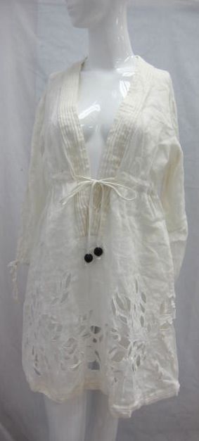 Diane Von Furstenberg Lace Linen Swim Dress Size M