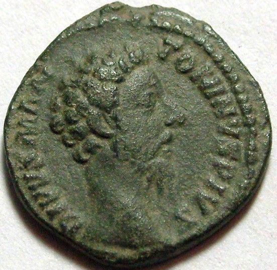 Marcus Aurelius Eagle garlanded Altar Rare original Ancient Roman coin 