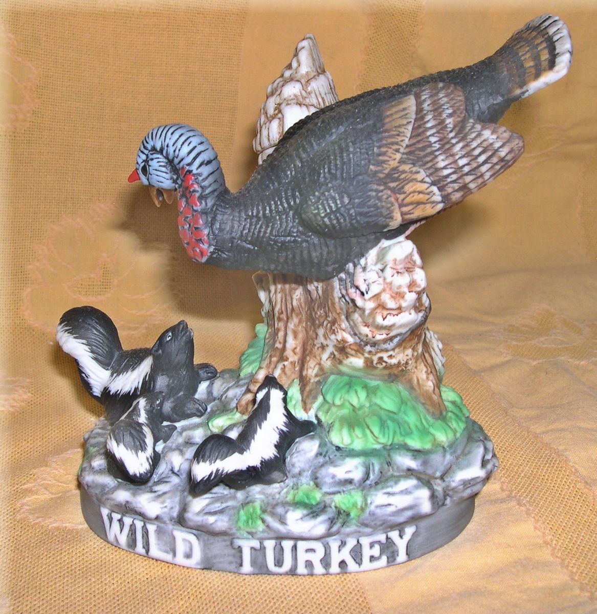   Turkey Skunks Mini Liquor Bottle Decanter Austin Nichols Empty