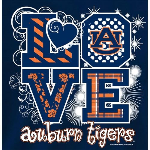 Auburn Tigers Football T Shirts Auburn Girls Love Auburn Tigers Color 