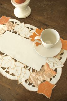 Heritage Lace Autumn Elegance Placemat 14x20 Cream