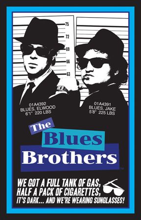 Blacklight Poster Blues Brothers Dan Aykroyd John Belushi