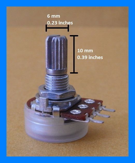 2K Ohm Linear Taper Rotary Potentiometer 2KB B2K Pot