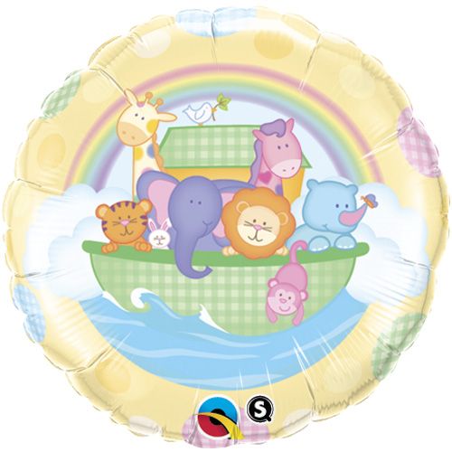 BABY SHOWER 18 balloons NOAHS ARK & ANIMALS BIBLE NEW BABY 