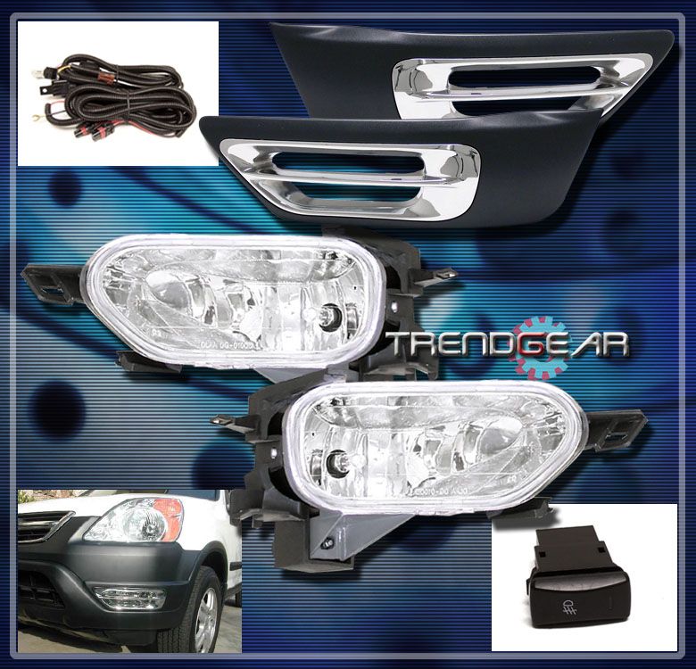   CRV EX LX JDM Bumper Chrome Fog Lights Lamp Cover OEM Switch