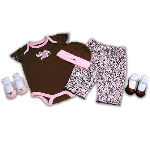 Baby Essentials 5 Piece Layette Set I Love Dad