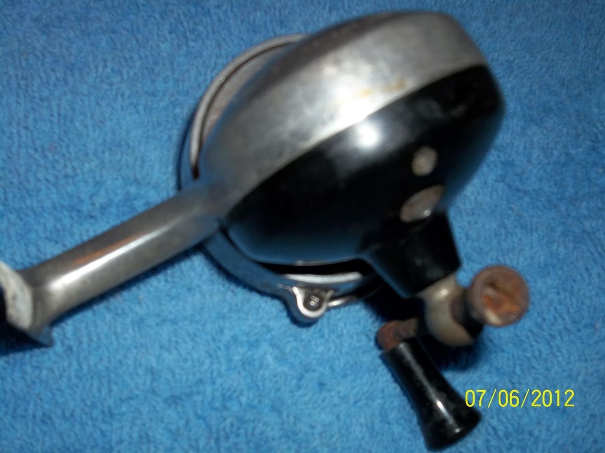 Vintage Bache Brown Spinster Spinning Reel for Left Handed Fisherman 