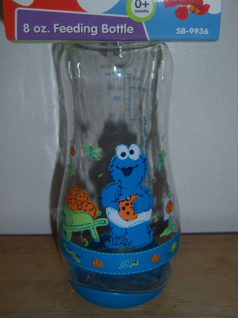   Beginnings 8oz Bottle Elmo Cookie Monster Big Bird Baby Shower