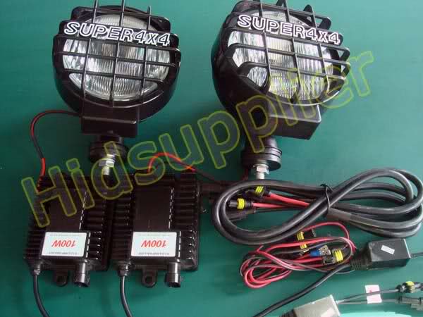 100W Pair 6 inch HID Xenon Driving Spot Off Road HID Light 4WD SUV 