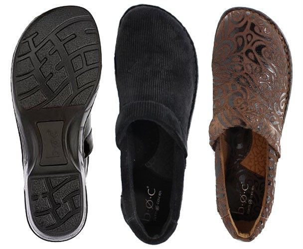 BORN b.o.c. Slip On in Brown Embossed Leather or Black Corduroy