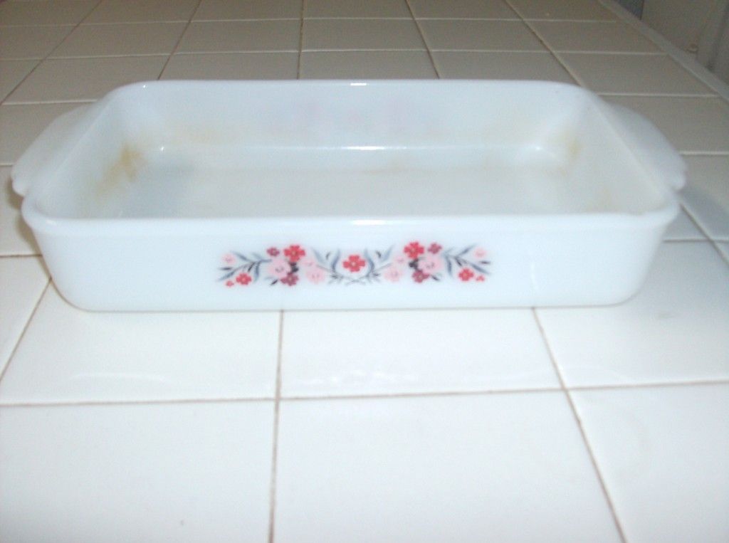 Vintage Fire King Baking Dish 1 2 Qt Flower Decoration