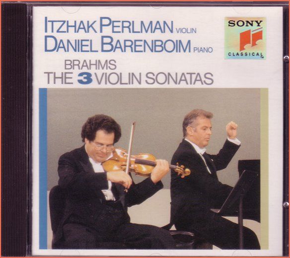 ITZHAK PERLMAN & DANIEL BARENBOIM ~ BRAHMS 3 VIOLIN SONATAS ~ CD SONY 