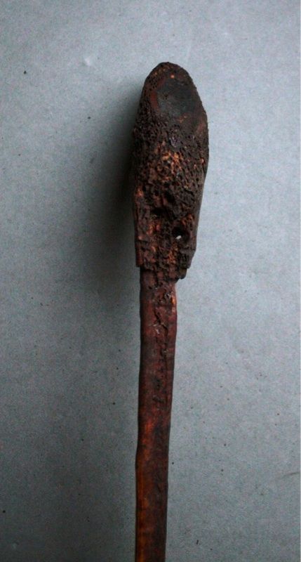 ANCIENT CASSOWARY BONE LIME SPATULA   ABELAM TRIBE, NEW GUINEA