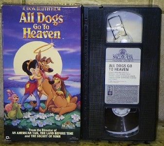 All Dogs Go to Heaven Movie VHS Free U s Shipping 027616186836