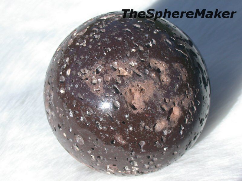 Siaz Basalt Sphere Decorative Brown Lava Rock Ball California 2 85 72 