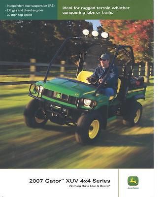 john deere 2007 gator xuv 4x4 gator sales brochure new