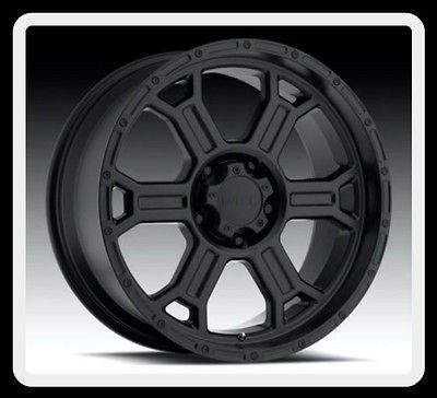 16 X 8 V TEC 372 RAPTOR 16 INCH BLACK 6X5.5 6X139.7 WHEELS 6 LUG 