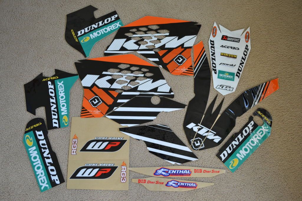 TEAM KTM GRAPHICS & BCKGRNDS SX SXF 07 08 09 10 & EXC XC XCF 08 09 