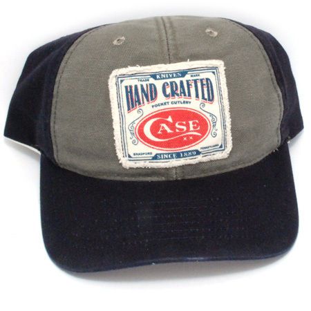 CASE XX KNIVES CANVAS BLUE GRAY KNIFE BALL LOGO CAP HAT #50170 USA 