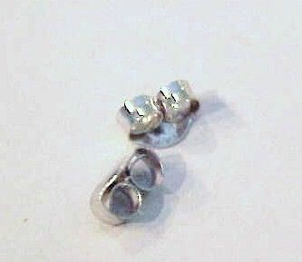 14kt white gold 3mm replacement backs pair one day shipping