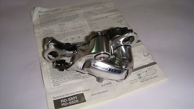 new shimano 105 rd 5501 gs 9s rear derailleur silver