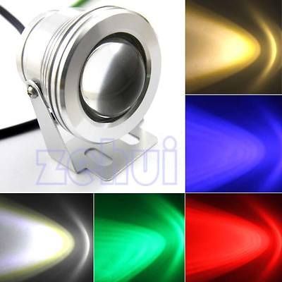 Colors LED Underwater Spot Light 10W 12V 900 1000LM Light for 