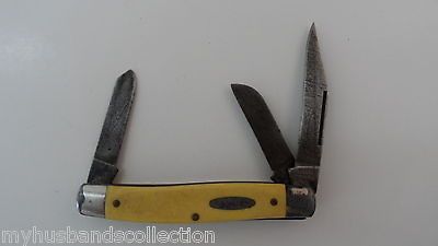 antique vintage ranger pocket knife tool 3 blade prov usa