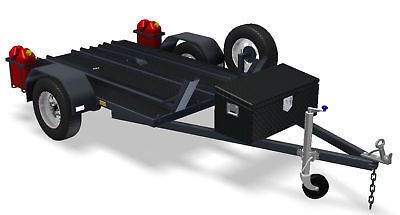 motorbike trailer plans practical 3 bike design 7x5ft from australia