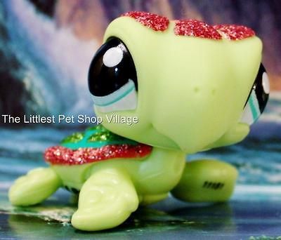 LITTLEST PET SHOP☀GREEN & PINK SPARKLE TURTLE #2149☀NEW 