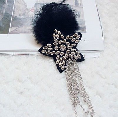 Cool Rhinestone&Tas​sels Star Brooch Clothing Accessories Armbands 