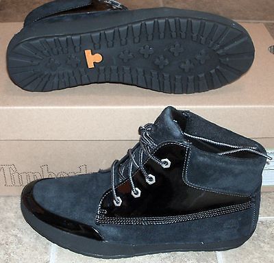 NEW TIMBERLAND A LOUNGER CHUKKA Boot Womens 6.5 Black Patent LTD NIB 