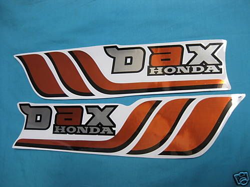 honda ct70 st70 dax 6v 12v orange frame decal sticker