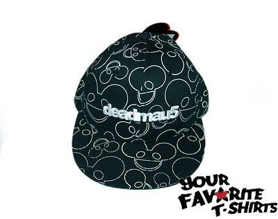 Deadmau5 All Over Glow In the Dark Snapback Flat Brim Baseball Hat 