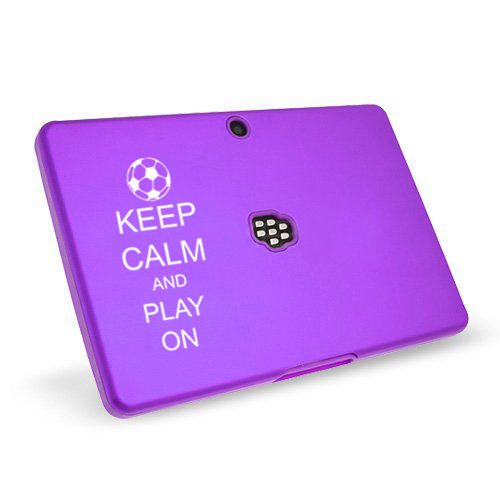 Purple Blackberry Playbook Hard Case Cover guard Keep Calm and Play On 